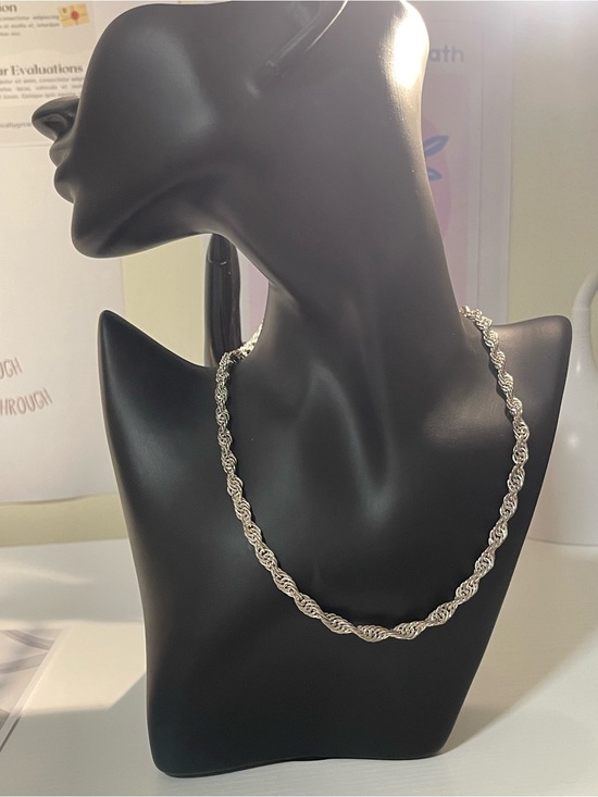 Jewelry - Sterling Rope Chain Necklace - Silver